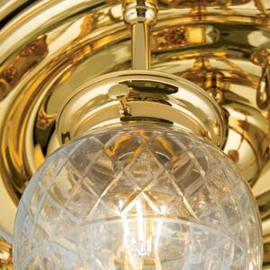 BUDAPEST szecessziós mennyezeti lámpa, ötös, arany