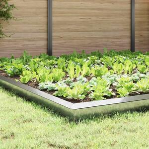 VidaXL Csiga kerítések 20 db 100 x 3,5 x 25 cm Horganyzott acél Ezüst
