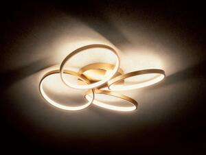 ESPIRAL modern LED mennyezeti lámpa, ötös, arany