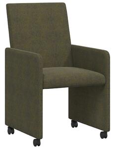 VidaXL Étkező Székek 2 pcs Katonai zöld 57 x 66 x 94 cm Műbőr velúr