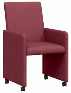 VidaXL Étkező Székek kerekekkel 2 pcs bordó 57 x 66 x 94 cm szövet