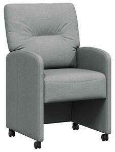 VidaXL Kerekes Étkező Székek 2 pcs Világosszürke 57 x 67 x 95 cm
