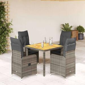 VidaXL Polyrattan Kerti Bútor - 5 részes szürke