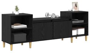 VidaXL TV szekrény Fekete tölgy 160 x 35 x 55 cm Faanyag