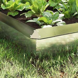 VidaXL Csiga kerítések 8 db 100 x 3,5 x 25 cm Rozsdamentes acél Ezüst