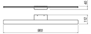 BARRIO LED tükörmegvilágító, fehér, 90 cm/4000K
