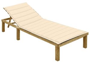 VidaXL Napozóágy - Fenyőfa - 200cm