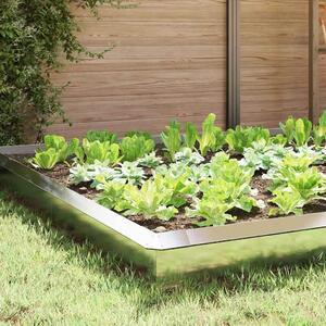 VidaXL Csiga kerítések 16 db 100 x 3,5 x 25 cm Rozsdamentes acél Ezüst