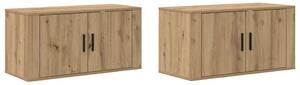 VidaXL Fali TV szekrény szett 2 pcs Artisan tölgy 80 x 34,5 x 40 cm
