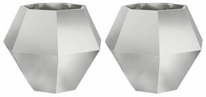 VidaXL Növénytartó 2 pcs Ezüst 75 x 75 x 60 cm Horganyzott acél