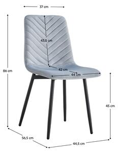 Szék, szürke Velvet szövet/fekete, RAMITA TYP 2