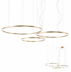 LED csillár 3 bronz színű világító gyűrűvel, ORBIT, TRIAC
