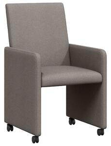 VidaXL Étkező Székek kerekekkel 2 pcs Tópszínű 57 x 66 x 94 cm szövet