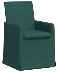 VidaXL Étkező Székek 2 pcs Sötétzöld 57 x 67 x 95 cm szövet