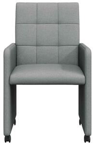 VidaXL Étkező Székek 2 pcs Világosszürke 58 x 65 x 94 cm szövet
