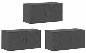 VidaXL Fali TV szekrény szett 3 pcs Fekete tölgy 80 x 34,5 x 40 cm