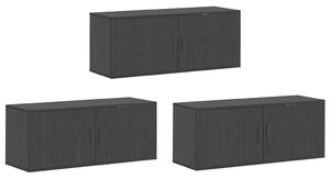 VidaXL Fali TV szekrény szett 3 pcs Fekete tölgy 100 x 34,5 x 40 cm