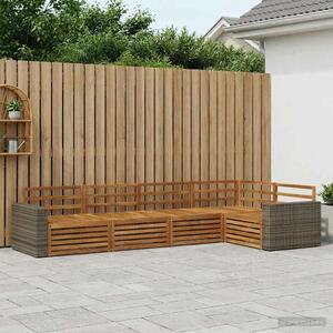 VidaXL Kültéri kanapé szett 5 pcs Természetes 331 x 172,5 x 73 cm