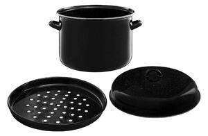 Emalia Olkusz zománcozott befőző fazék fedővel+szűrővel 30 cm/12 l