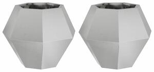 VidaXL Növénytartó 2 pcs Ezüst 50 x 50 x 40 cm Rozsdamentes acél
