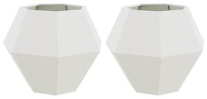VidaXL Növénytartó 2 pcs Fehér 75 x 75 x 60 cm Acél