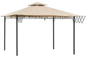 Outsunny kerti pavilon sátor, fém / poliészter, 3,25x3,25m, világosbarna