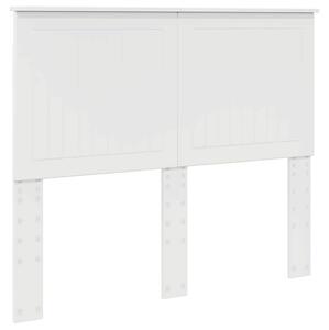 VidaXL Fejtámla fejtámlával Fényes Fehér 135 cm Faanyag