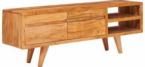 VidaXL TV szekrény polcokkal Barna 110 x 30 x 40 cm Tömör Akácfa