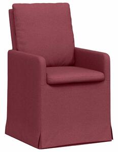VidaXL Étkező Székek 2 pcs bordó 57 x 67 x 98 cm szövet