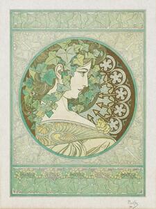 Reprodukció Green Garden Ivy (Vintage Art Nouveau) - Alfons Mucha, (30 x 40 cm)