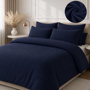 Muszlin ágynemű Dark Navy Ágynemű mérete: Gyermek méret 90x135 cm, A csomag tartalma: Készletcsomagolás