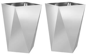 VidaXL Növénytartó 2 pcs Ezüst 50 x 50 x 75 cm Horganyzott acél