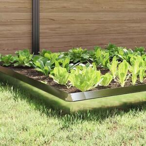 VidaXL Csiga kerítések 12 db 100 x 3,5 x 25 cm Rozsdamentes acél Ezüst