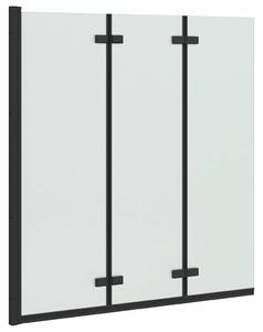 VidaXL Összecsukható Zuhanyzó Előtető Fekete 130 x 138 cm