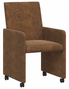 VidaXL Étkező Székek 2 pcs Barna 57 x 66 x 94 cm Műbőr velúr