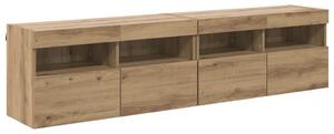 VidaXL TV Fali Szekrények 2 pcs Artisan tölgy 80 x 30 x 40 cm Faanyag