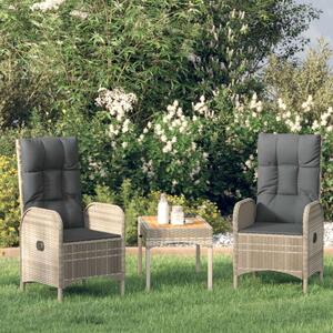 VidaXL Polyrattan Kerti Ülőgarnitúra - 3 részes