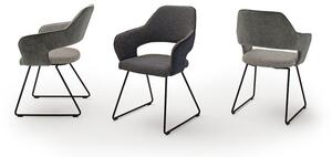 Newcastle szék, szürke, trapéz alakú lábakkal (matt fekete)