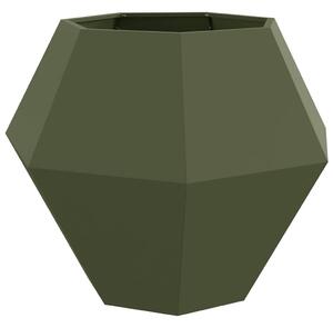 VidaXL Növénytartó 2 pcs Olajzöld 100 x 100 x 80 cm Acél
