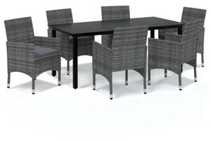 VidaXL Polyrattan Kerti Étkezőgarnitúra - 7 részes