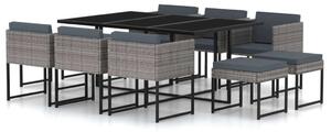VidaXL Polyrattan Kerti Étkezőgarnitúra - 10 Fős