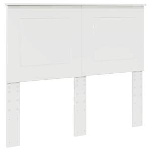 VidaXL Fejtámla fejtámlával Fényes Fehér 135 cm Faanyag
