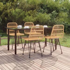 VidaXL Polyrattan Kerti Étkezőgarnitúra - 5 részes