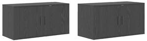 VidaXL Fali TV szekrény szett 2 pcs Fekete tölgy 80 x 34,5 x 40 cm