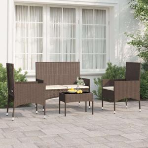 VidaXL Polyrattan Kerti Ülőgarnitúra - 4 személyes