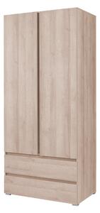 Fiókos gardróbszekrény 92 cm LIONU - sonoma tölgy