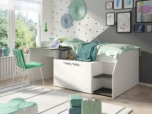 Multifunkcionális gyerekágy 120x200 IBAGUE - fehér