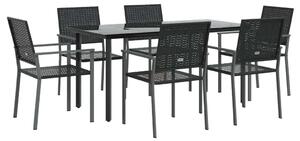 VidaXL Kerti Étkezőgarnitúra - Polyrattan - 7 részes