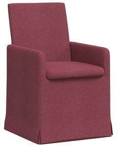 VidaXL Étkező Székek 2 pcs bordó 57 x 67 x 95 cm szövet