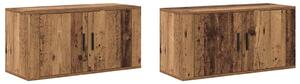 VidaXL Fali TV szekrény szett 2 pcs Öreg fa 80 x 34,5 x 40 cm Faanyag